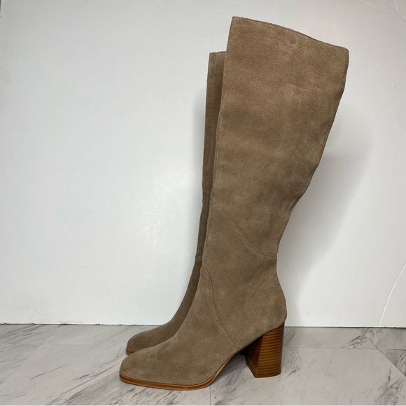 Dolce Vita Flin Gray Suede Heeled Tall Boot 9 1/2 - Picture 16 of 16